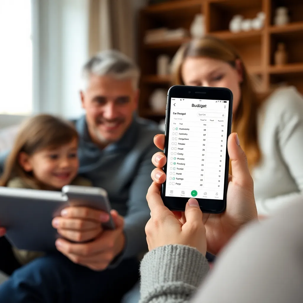 Slovenská rodina používa mobilnú aplikáciu na plánovanie domáceho rozpočtu